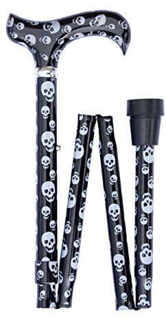 Canne de marche pliante Tête de mort