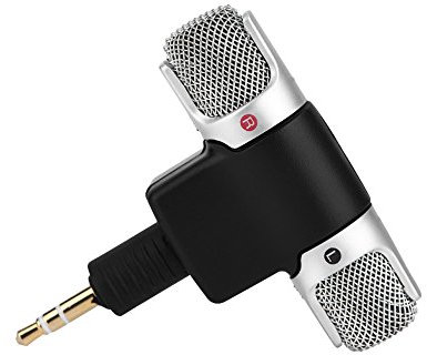 CCYLEZ Stereo Mini Microphone,MD/DAT Digital Media Microphone,3.5mm Gold-Plating Plug Jack,0~90 Degrees Adjustable,for PC/Tablet/Laptop/Recorder