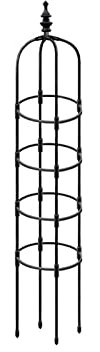 Blanketswarm Torre de obelisco Jardín, jaulas de metal recubiertas de plástico inoxidable para plantas altas de soporte para plantas de vid y flores para interiores y exteriores