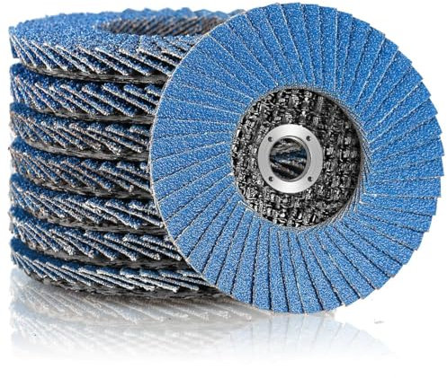 Discos de Láminas, Discos de Lijado 8 Unidades - Diámetro de 76 mm x 10 mm, Grano 40/60/80/120, Juego Abrasivo, Mopa