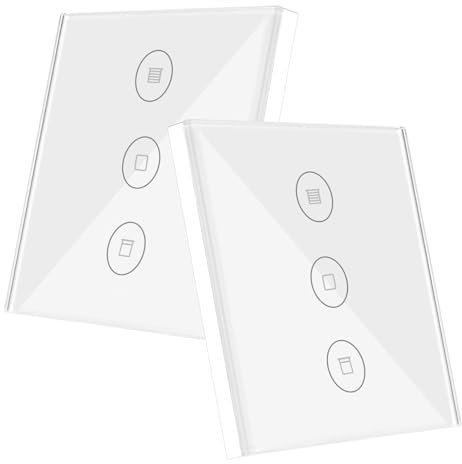 HEUXGIR Smart Roller Shutter Switch with Percentage Function, WiFi Roller Shutter Control, Timer Switch, Voice Control, Compatible with Alexa/Google Home, Blind Control, Neutral Conductor Required