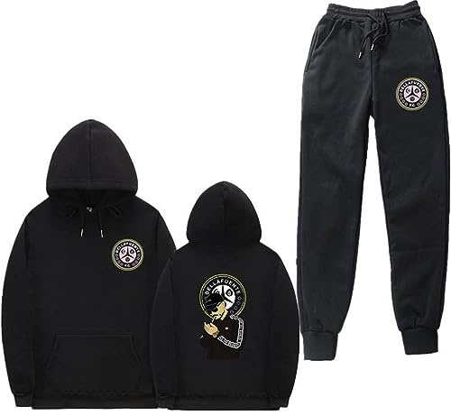 Genérico Dellafuente Sudaderas de Forro Polar con Capucha Hombre Mujere Dellafuente F.C Impreso Manga Larga Essentials Hoodie Hip Hop Manga Larga Hoodie Set Entrenamiento Casual Pullover,Unisex,S-3XL