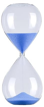 Clessidra in vetro, 60 minuti, clessidra con sabbia, timer per studenti, insegnanti e uso in ufficio
