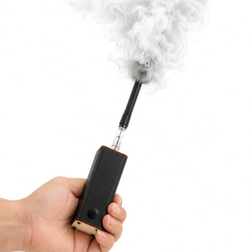 Máquina de humo portátil a pilas, con líquido de niebla para mini fiestas, fotografía, grabación de video, vapor instantáneo de 0 segundos, control remoto, efecto hielo seco, prueba de aire (negro