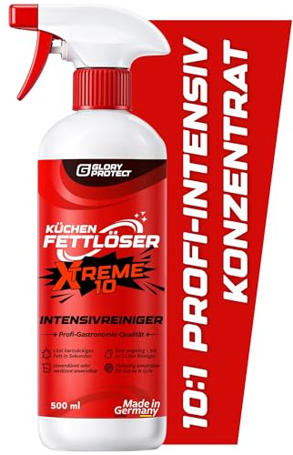 GLORYPROTECT XTREME-10 Küchen-Fettlöser | Professioneller Intensivreiniger, Power-Konzentrat für starke Fettverschmutzungen, vielfach einsetzbar unverdünnt oder auch bis zu 10-fach verdünnt