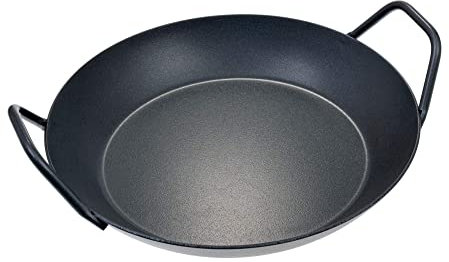 GRÄWE Eisenpfanne Eco Pro, Antihaft-Keramikbeschichtung, 400° C hitzebeständig, Servierpfanne, kein Einbrennen nötig, Ø 28 cm, hoher Rand, Pfanne aus Eisen, induktionsgeeignet