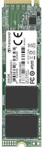 Transcend MTE652T-I 256GB interno M.2 SSD 2280 PCIe NVMe 3.0 x4 Retail TS256GMTE652T-I