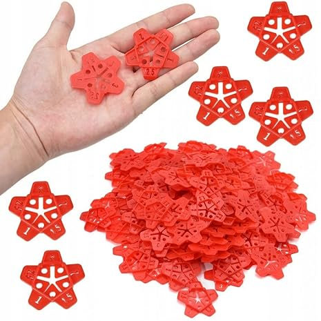 5 in 1 Fugen - Stern Fugenabstandshalter 100 Stück - Kreuze für 1mm bis 3mm Fugen I Leichtes Fliesen-Legen mit professioneller Fliesen Verlegehilfe