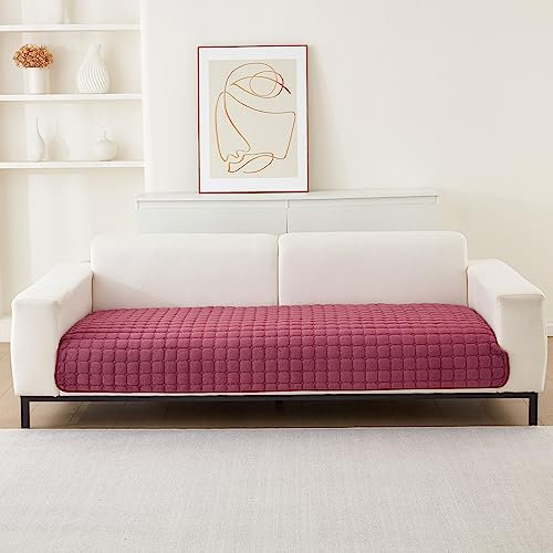 Samt Sofabezug 1 2 3 4 Sitzer Sofabezüge Couchbezug L Form Ecksofa Sofa Couch Überwurfdecke, Sofahusse Sofaüberwürfe rutschfest Sofa Abdeckung (Rot, 70 * 180cm Stückweise Verkauft)