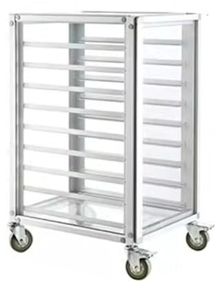Chariot Pour Moules De Boulangerie Chariot Pour Plaques À Pâtisserie Avec Roues Chariot De Stockage Mobile En Acier Inoxydable Pour Boulangerie, Restaurant Et Hôtel ( Couleur : Silver , Taille : 62.5x