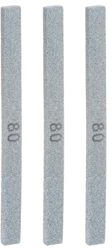 QUARKZMAN 3pcs Schleifsteine 80 Körnung 150mm x 12mm x 6mm Rechteck Grünes Siliziumkarbid Messerschleifstein