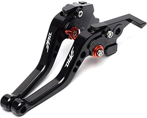 Pizgear Motorcykeltillbehör Justerade handtag Bromskopplingsspakar, for KTM, 125 200 250 390 Duke RC125 RC200 RC390 2014-2018 Bromsspak för motorcykel(Black orange short)