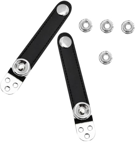 SUPVOX 2pcs Metal Accordion Bellows Extension Straps Steel Buckle Replacement for Musical Instrument Bellows Accessories Suitable for Concert Practice