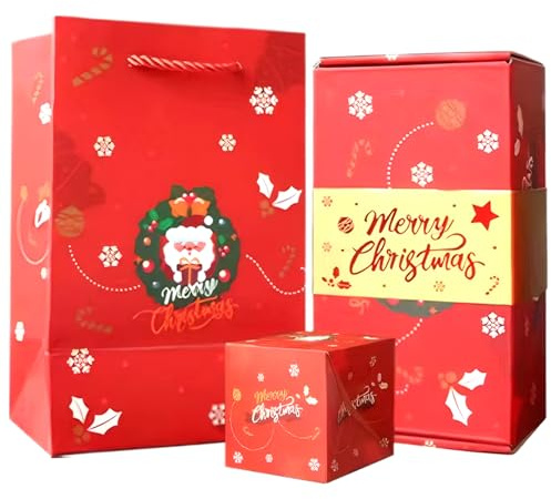 Explosion Box Bouncing Christmas Surprise Boxes with 12 Bounce Boxes Creative Money Box for Cash for Women, Men, Kids(Style1)