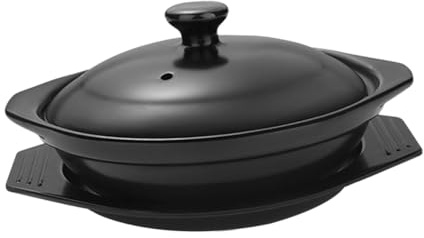 Garneck Cazuela de Cerámica para Cocinar Cazuela de Pollo Estofado Olla de Barro Resistente al Calor Menaje de Cocina Hogar para Preparar Sopas y Guisos