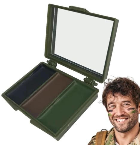 Pintura facial de de camuflaje | maquillaje facial de camuflaje