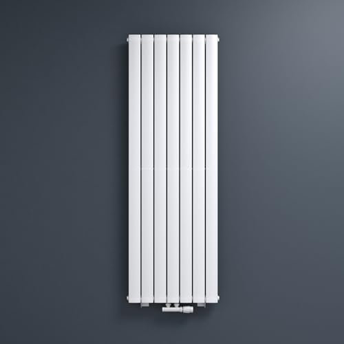 Mai & Mai Radiador de panel de diseño tubular 160x54cm radiador vertical blanco de una capa fabricado en acero