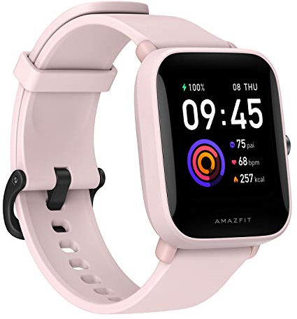 Amazfit Bip U Smartwatch Fitness Reloj Inteligente 60+ Modos Deportivos 1.43 Pantalla táctil a Color Grande 5 ATM (SpO2) Oxígeno en Sangre Frecuencia Cardíaca