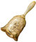Belons Elegante campana a mano in lega di zinco, servizio chiamata, campanello da tavolo, campanello, reception (oro)