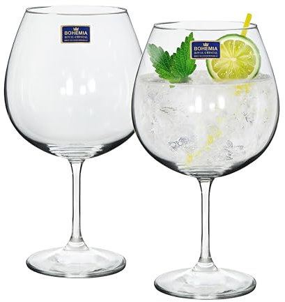 Bohemia Royal Crystal - Copa de cristal para Gin & Tonic de 820 ml. / 28.87 fl OZ. Set de 2 copas