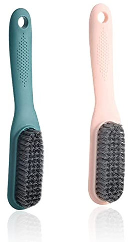 2 Stück Schuhbürste, Weiche Borsten Schuhbürsten mit Aufhängeloch Sneaker Schuhputzbürste Multifunktionale Reinigungsbürste für Schuhen Kleidung und Familienreinigung