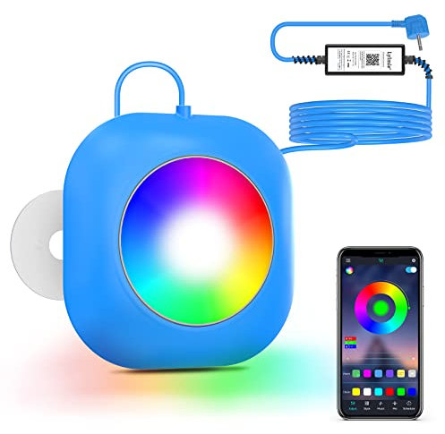 LyLmLe 20W LED Pool Lichter, 12V Smart Farbe Wechselnde Unterwasserleuchten mit APP-Steuerung, Dimmbar, Timer Zeitplan, IP68 Magnetic Pool Poolbeleuchtung mit 8m Kabel für Aufstellpools Einbaupools