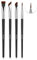 TEOYALL Set di 4 pennelli per eyeliner, ultra sottili, inclinati, angolati, di precisione, a punta fine, per eyeliner, pennello piatto per sopracciglia (4 pennelli per eyeliner)