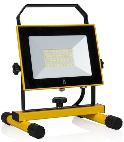 ASLO - Projecteur spot LED SMD portable 20W 1800Lm 6500K Extérieur/Intérieur Chantier Travaux IP65