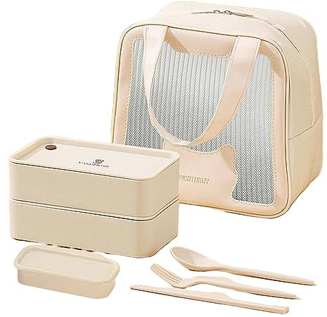 NOGRAX Porta Pranzo Box Da Pranzo Portatile Microonde Bento Box Con Compartimenti E Salsa Per Il Pranzo Insalata Impilabile Per Alimenti Per Alimenti Per Frutta