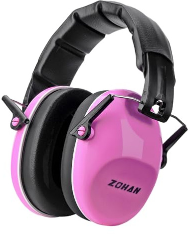 ZOHAN 032 Kids Noise Canceling Headphones - 25dB NRR Kids Ear Protection Earmuffs for School, Monster Jam, Fireworks, Travel, Air Show, Concert, Autism - Pink