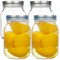 Yeahey Einmachgläser aus Glas mit normaler Öffnung, klare Gläser, Glasflaschen, Obstkonservengläser, versiegelte Vorratsbehälter aus Glas zur Aufbewahrung von Lebensmitteln (500ml*4pcs)