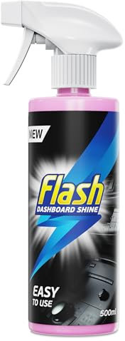 FLASH Car Care Dashboard Shine 500ml, Easy Use Dash Cleaner Spray To Protect Hard Surfaces