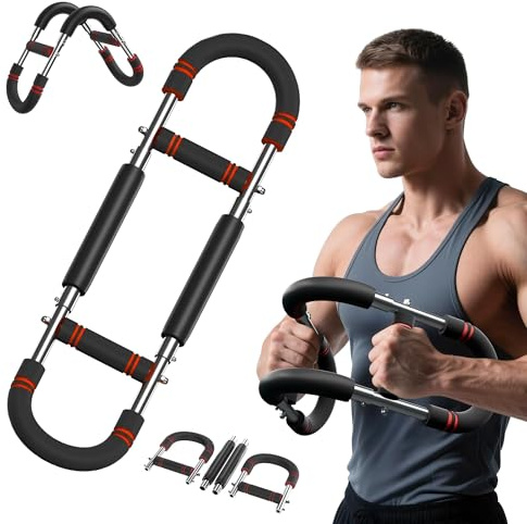 Twister Arm Exerciser, barra di allenamento a molla a resistenza regolabile per l'allenamento muscolare di petto, braccia, spalle e avambracci, attrezzatura portatile per il fitness domestico