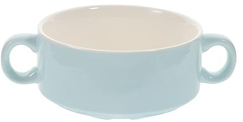 HOMOBABE Ciotola in Ceramica Doppio Manico, Ciotole Da Dessert Multiuso, Dimensioni Per Zuppe e Budini, Resistente e Facile Da Pulire, Adatta a Pasti Caldi e Freddi