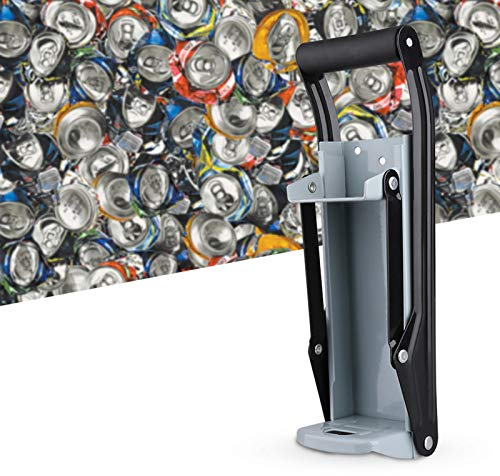 Compactador Lata Cerveza, 2 en 1 y Abridor de Botellas, 16 oz Montadas Prensa Manual, Reciclar Latas de Aluminio la Extrusión Aplastador de Latas de Cerveza