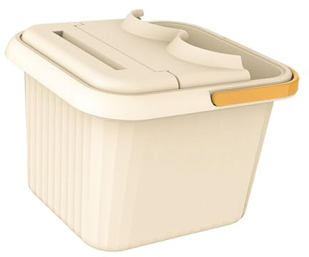 Generic Foot Soaking Tub Vasca Pediluvio Massaggio Piedi Secchio Relax Realizzato in Materiale PP Resistente Adatto per Adulti E Bambini Casa Spa Regalo, Quadrato con Coperchio