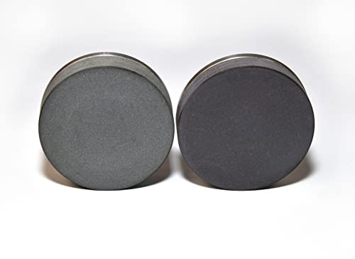 Belgisk bit slipskiva set natursten kompatibel med Horl 3 rullslipar, pyrenésten 1200 och belgiska bitar 6000 korn, 54,5 mm diameter, 2 stycken