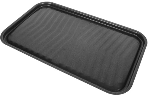 JECOMPRIS Padella per Griglia in Ferro 40x24,5 Cm Antiaderente per Barbecue e Teppanyaki, Piastra per Grigliare Pesce e Bistecca, Adatta per Uso Interno ed Esterno