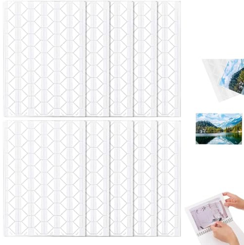 ZIOYANE Lot de 10 coins photo autocollants pour photos et albums