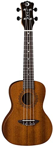 Luna Vintage Mahogany Concert Ukulele Pack with Tuner and Bag