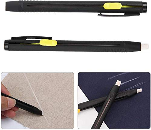 HEEPDD Craie Couture, Stylo Marquage Tissu, 2pcs Tailleurs Craie Stylo Broderie pour Styliste Mode Design Atelier Artisanat Cuir Dessin Textile Accessoires Couture pou