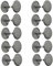 cyclingcolors 20x coprivite pz2 cappuccio plastica viti copertura coperchi tappi pozidriv 2.5mm (Grigio (RAL 7037))