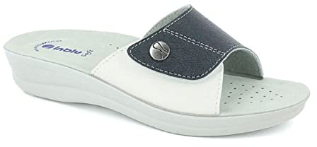 inblu CIABATTE DA CASA CON FASCIA A STRAPPO - VR45 38 Blu Blu BLU