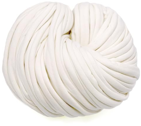 T-Shirt Super Bulky Yarn for arm Knitting Weighted Blanket, Pillow, Pouf, Carpet, Rug, Baskets, Duvet, Throw, pet Bed, Bed Fence, Ice-Cream