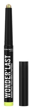 Rimmel London, Wonder'Last, 008 Galactic Green, Ombretto in stick, Colore vibrante e d’impatto, Facile da applicare, Texture confortevole, Formula ultra-cremosa, Formula Vegana, 1,64 g