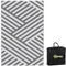 Outsunny Reversible Outdoor Rug with Carry Bag, Waterproof Plastic Straw Mat for Garden, Deck, RV, Picnic, Beach, Camping, 182 x 274cm, Grey and Cream