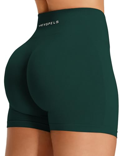 JOYSPELS Womens Seamless High Waisted Gym Shorts – Scrunch Bums Ruched Booty Shorts for Activewear, Running, Yoga, Workout