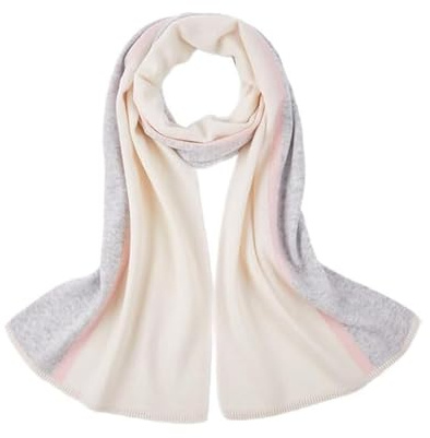 Kashmirscarf， Dam vinterullhalsduk flerfärgad 190x35cm(Apricot)