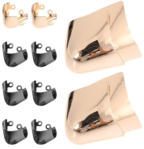 NOLITOY 6 Paia Copripunte Metallo per Scarpe Tacchi Alto, Protezioni per Dita e Talloni, Accessori Resistenti per Scarpe a Punta, per Protezione e Riparazione Tacchi Femminili