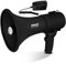 Pyle Megaphon mit Sirene, Signalhorn – Siren Megaphone – Megafon Kinder & Erwachsene 50 Watt bis 1100m Reichweite, Faltbare Megafon mit Mikrofon & Wiederverwendbare Batterie, Faltbare Handsirene